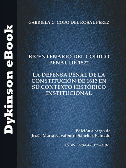 Title details for Bicentenario del Código Penal de 1822 by Gabriela Cobo del Rosal - Available